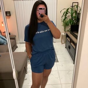 Last S! Navy soft lounge pj short set
